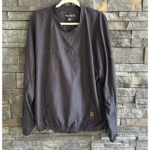 Footjoy FJ Golf V-Neck Windbreaker‎ Long Sleeve Pullover Jacket Size Large